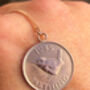 Solid Gold English Farthing Necklace, thumbnail 2 of 8