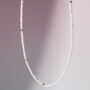 Seed Pearl Necklace 18ct Gold Plated, thumbnail 2 of 5