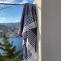Leros Striped Peshtemal Towel Marine Blue, thumbnail 11 of 12