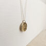 Hammered Brass Double Disc Pendant Necklace, thumbnail 8 of 8