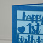 Personalised Papercut 1st Birthday Card, thumbnail 5 of 7