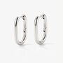 Oval Hoop Earrings, thumbnail 3 of 3