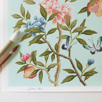 Vibrant Bird And Floral Chinoiserie Art Print, 2 of 6