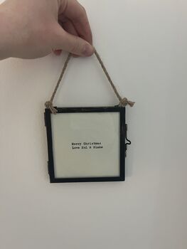 4x4 Personalised Typewriter Christmas Tree Decoration, 6 of 8