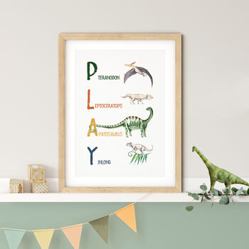 Play Dinosaur Art Print, 2 of 4