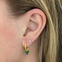 The Triangle Green Onyx Earrings, thumbnail 3 of 5
