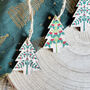 Handcrafted Colourful Wooden Christmas Ornaments Set, thumbnail 5 of 5