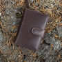 Women's Luxury Brown Leather Tab Trifold Purse Rfid Protected Personsalised, thumbnail 7 of 7
