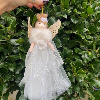 Sparkle White Fairy Christmas Decoration, 4 of 4
