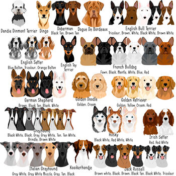 Cute Dog Breed Cushion Cover Personalised, 5 of 11