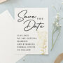 Personalised 'Save The Date' Invites Gold Floral Set Of 36, thumbnail 1 of 5