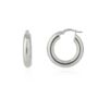 Chunky Hoop Earrings In Sterling Silver, thumbnail 4 of 6