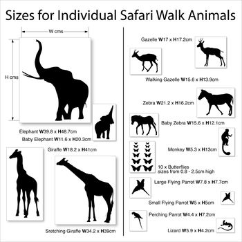 Safari Walk Animal Wall Sticker, 4 of 6