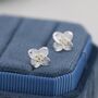 Dainty Flower Stud Earrings In Sterling Silver, thumbnail 6 of 11