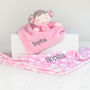 Personalised Baby Blanket And Dolly Comforter Gift Set, thumbnail 3 of 8