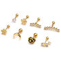 14k Gold Screw Back Studs Silver Plated Fashion Earrings Gift For Her, thumbnail 1 of 6