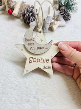 Baby's First Christmas Gift Box, Christmas Tree Ornament Keepsake, 5 of 9