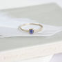 Indio Ring // Iolite And Gold Stacking Ring, thumbnail 2 of 4