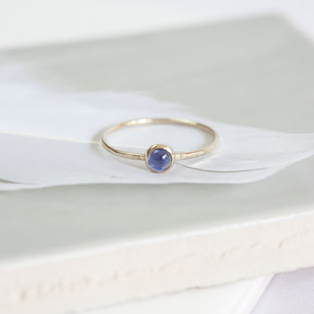 Indio Ring // Iolite And Gold Stacking Ring, 2 of 4