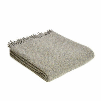 Recycled Wool Blanket Grey Made In Britiain, 7 of 8