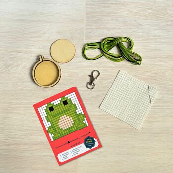 You're Toadally Loved! Mini Matchbox Cross Stitch Kit, 7 of 9