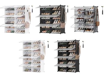 Six/Eight Slot Interlocking Shoe Rack Cabinet Organiser, 8 of 8