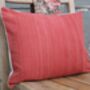 Fine Raspberry Stripe Vintage Scatter Cushion, thumbnail 3 of 5