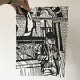 'Waiting For Date' Original Handcrafted Papercut, thumbnail 3 of 5