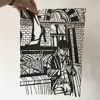 'Waiting For Date' Original Handcrafted Papercut, 3 of 5