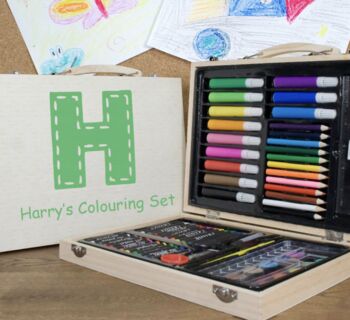 Personalised Wooden Art Box Set, 3 of 6