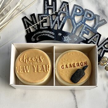 'Happy New Year' Personalised Twin Chocolate Oreo Gift, 12 of 12
