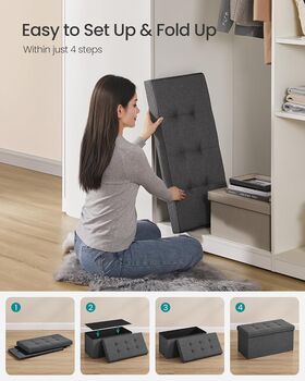 Ottoman Storage Chair And Footrest, 7 of 8