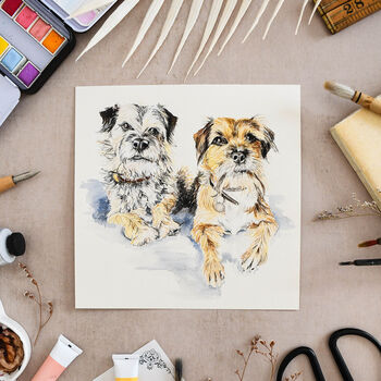 Original Hand Painted Watercolour Dog Portrait | Custom Pet Portrait From Photo, 9 of 11
