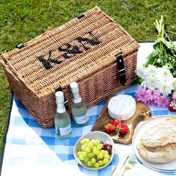 Personalised Picnic Hamper Gift For Couples Wedding Or Anniversary Present For The Home, 5 of 11