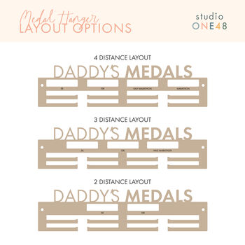 Daddy's Medals Personal Bests Personalised Medal Hanger, 5 of 6