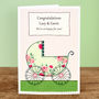 'Pram' Personalised Pregnancy Congratulations Card, thumbnail 4 of 5