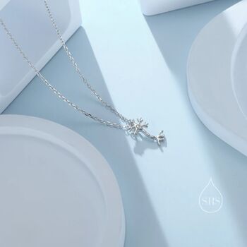 Tiny Neurone Cell Pendant Necklace In Sterling Silver, 3 of 9