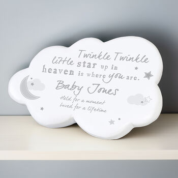 Personalised Twinkle Twinkle Resin Memorial Cloud, 2 of 5