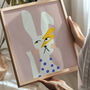 Bunny With Lightening Bolt Print, thumbnail 2 of 2