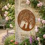Dog Willow Tree Steel Garden Sculpture, thumbnail 1 of 2
