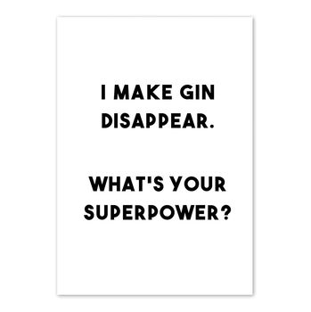 'I Make Gin Disappear' Print, 2 of 2