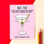 Funny Cocktail Mother's Day Card, thumbnail 1 of 2