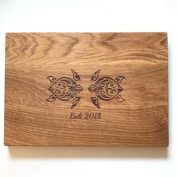 Two Turtles Personalised Chopping Board, 4 of 5