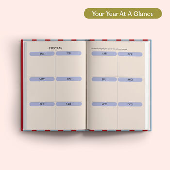 2027 Diary | A5 Hardcover Week To View | Red And Blue Stripe, 4 of 8
