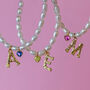 Birthstone And Personalised Initial Pearl Necklace, thumbnail 1 of 10