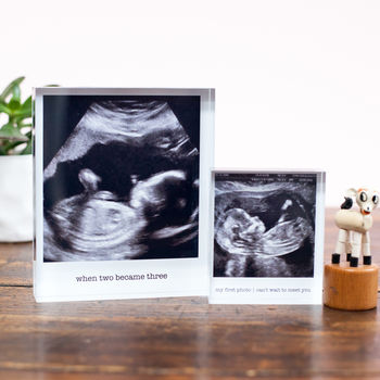 Personalised Baby Scan Acrylic Block, 5 of 6