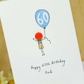Personalised Handmade Button Balloon Birthday Card, 3 of 7