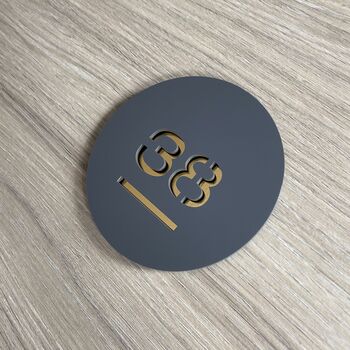 Stylish Laser Cut Round House Number, 5 of 11