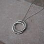 Personalised Double Interlocking Ring Family Necklace, thumbnail 2 of 12