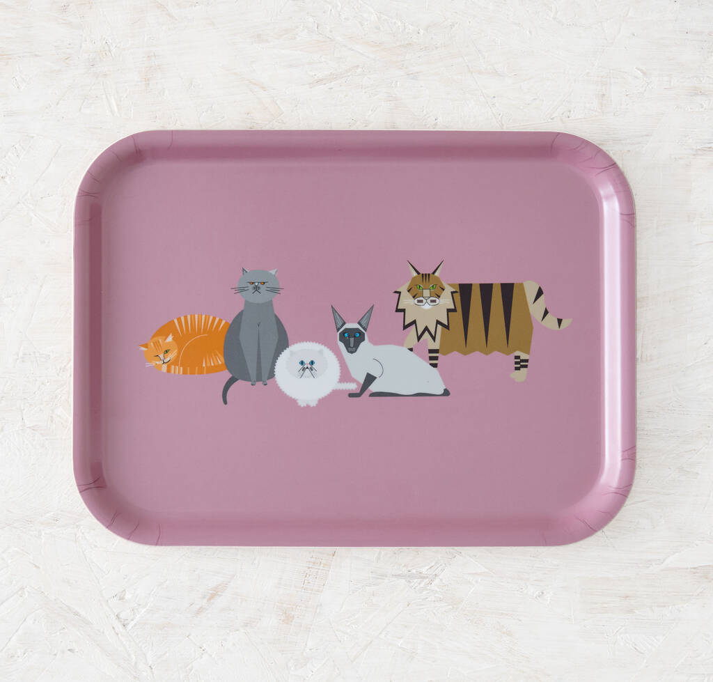 All The Cats Small Wooden Tray, 1 of 7